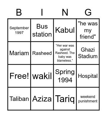 ATSS Bingo Chapters 34 - 39 Bingo Card