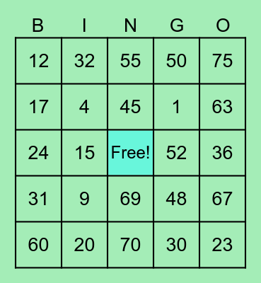 PCBINGO_359364 Bingo Card