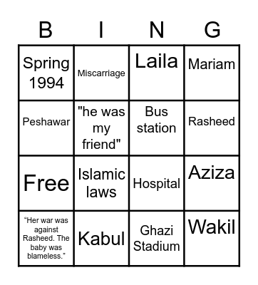 ATSS Bingo Chapters 34 - 39 Bingo Card