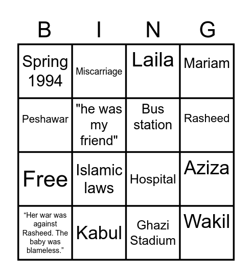 ATSS Bingo Chapters 34 - 39 Bingo Card