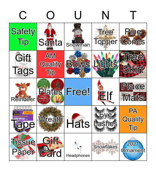 Holiday Edition Bingo Card