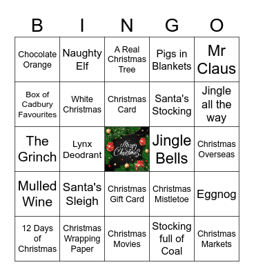 Christmas Bingo Card