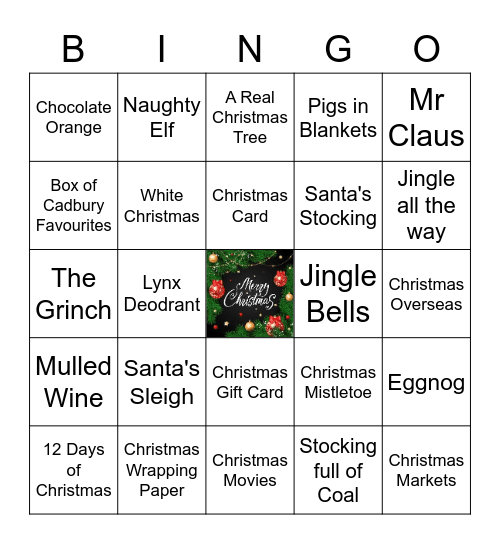 Christmas Bingo Card