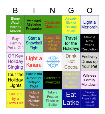 Holiday Bingo Card