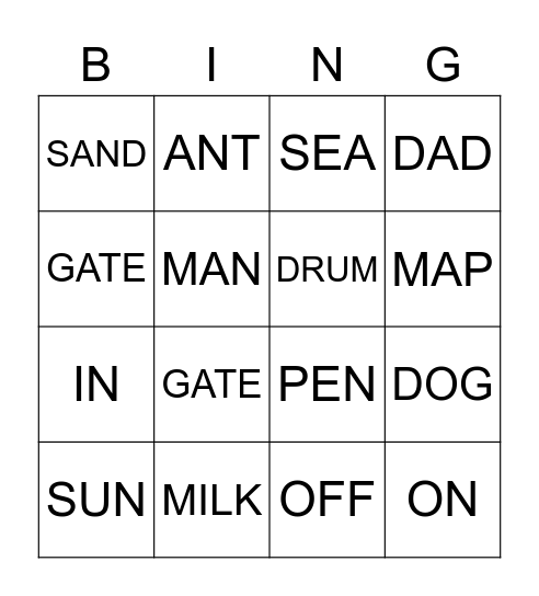 BINGO Card