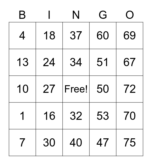 PCBingo_351214 Bingo Card