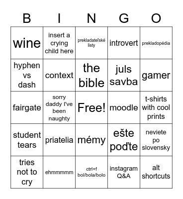 Are you Marián Kabát? Bingo Card