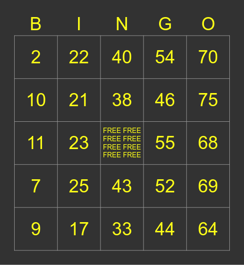 PCBINGO_351965 Bingo Card