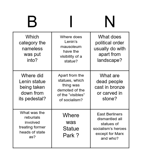 Verdery Bingo Card