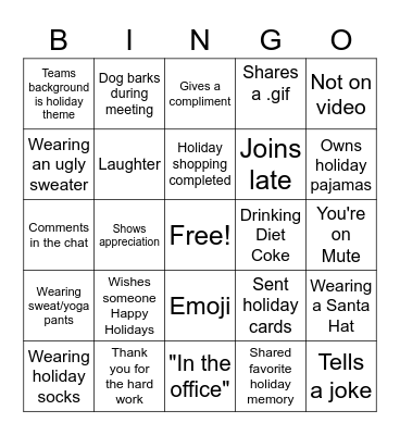 SBCR Bingo Card