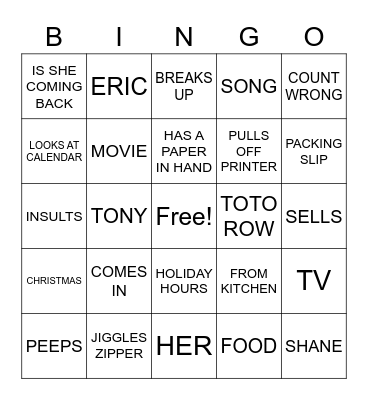 Showroom Bingo 2 Bingo Card