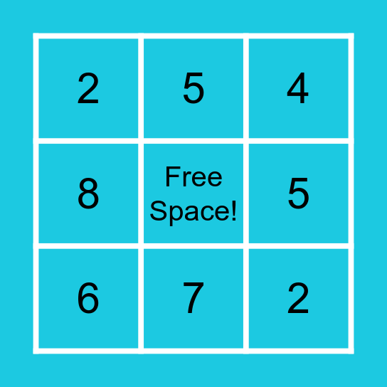 Division Bingo! Bingo Card