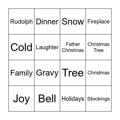 Christmas Bingo! Bingo Card