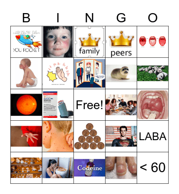 Peds Test 2 Bingo Card