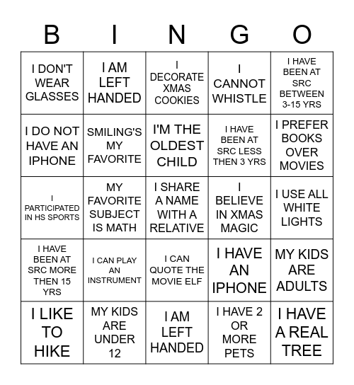 SALMON RIVER HS 2021 Bingo Card