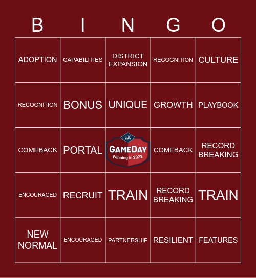2022 LDC BINGO Card