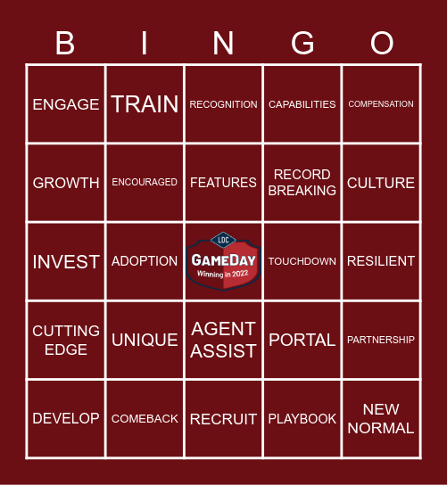 2022 LDC BINGO Card