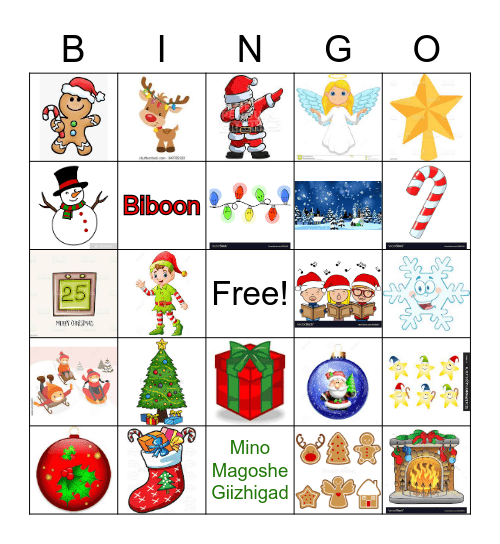 Christmas bingo Card