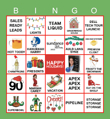 DTT Holiday Bingo Card
