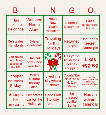 Holiday CEF Bingo Card