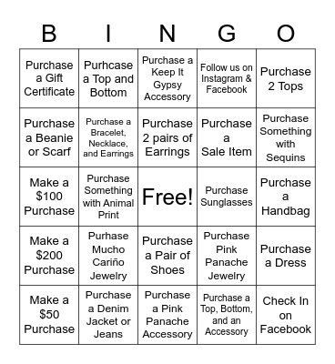 S&G Christmas Bingo Card