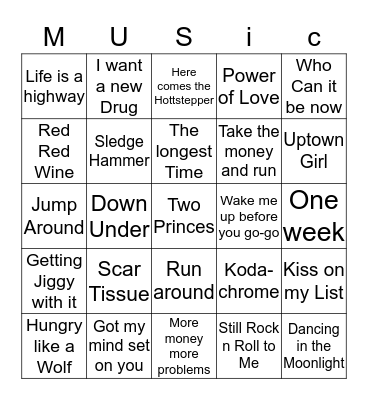 Round ONE Bingo Card