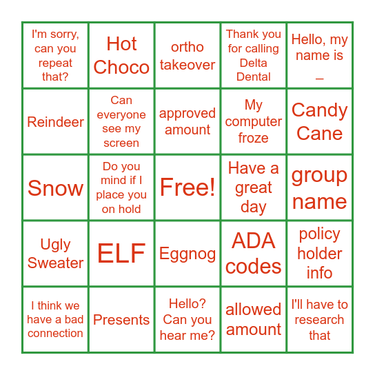 HO HO HO - Lets Play BINGO! Bingo Card