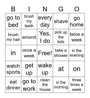Review Bingo Card