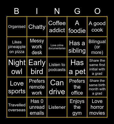 2022 GRADUATE BINGO Card