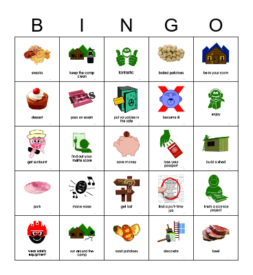 Vocabulary Bingo Card