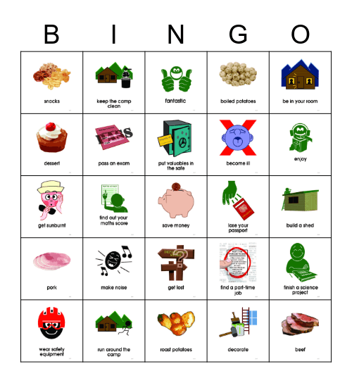 Vocabulary Bingo Card