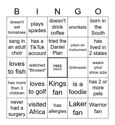 Couples For Christ 2021 Bingo Card