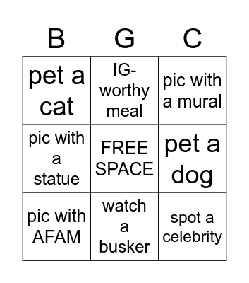 TALA BGC BINGO Card