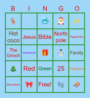 🎀🎁 Christmas 🎄⛄ Bingo Card