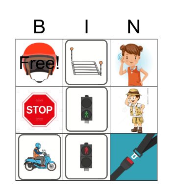 Road safety Bingo Card