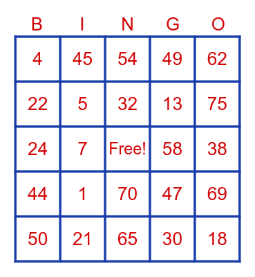 PCBINGO_355528 Bingo Card