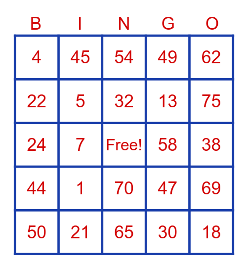 PCBINGO_355528 Bingo Card