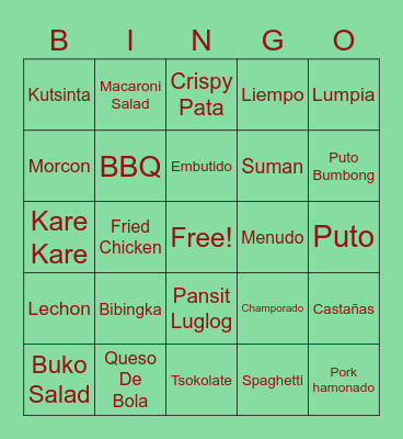 DLM Christmas Bingo Card