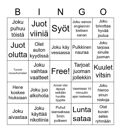 seles bingo Card