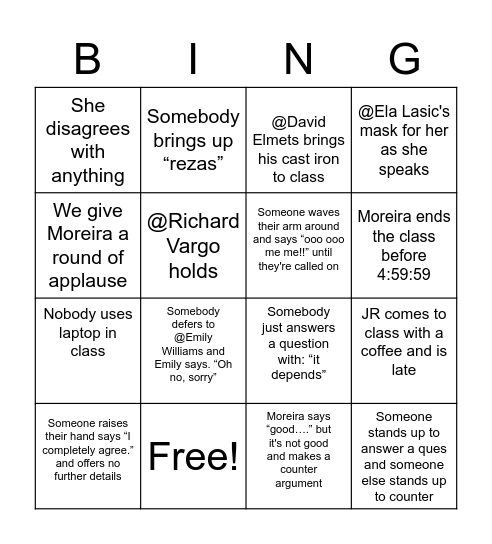 STRATEGY BINGO!! Bingo Card