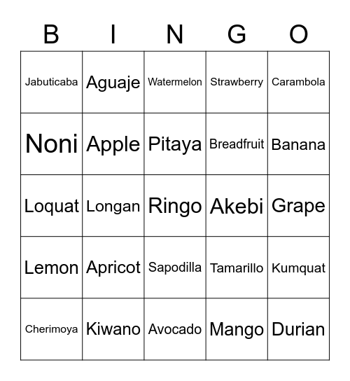 JunMin Bingo Card