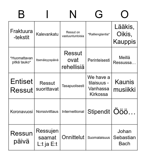 Ari H. bingo 🥵 Bingo Card