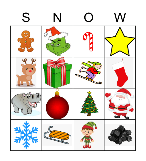 Christmas Bingo Card