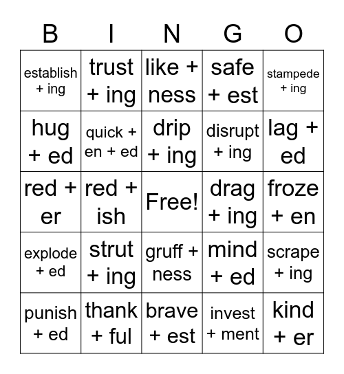1-1-1 Rule Review Bingo Card