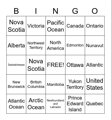 Social Studies 1 Bingo Card