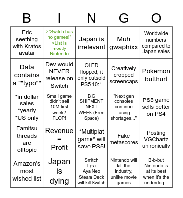 FAMITSU THREAD Bingo Card