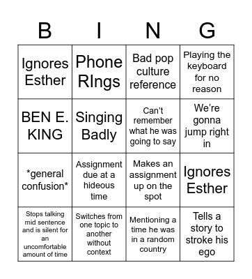 BEM BING(O) Bingo Card