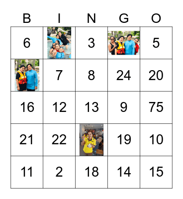 Bingo 1-75 Bingo Card