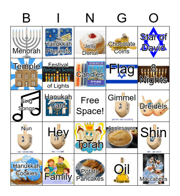 Hanukkah Bingo Card