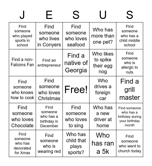 Holiday Bingo - Children & Teens Bingo Card